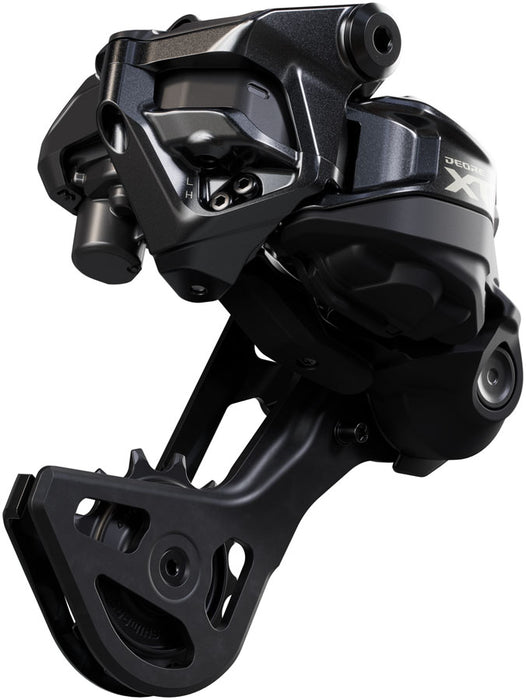 Shimano Deore XT RD-M8250-GS Di2 Wireless Rear Derailleur - 12-Speed, Medium Cage, Shadow ES, Black/Gray