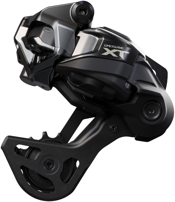 Shimano Deore XT RD-M8250-GS Di2 Wireless Rear Derailleur - 12-Speed, Medium Cage, Shadow ES, Black/Gray