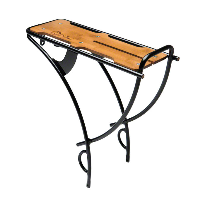 Portland Design Works Loading Dock Rear Aluminum Rack w/ Bamboo Top