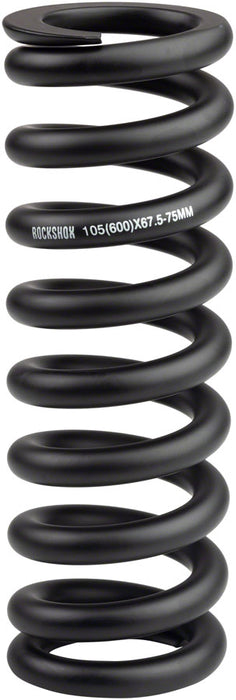 RockShox Steel Metric Coil Spring 174mm (67.5-75mm) 600#, Black
