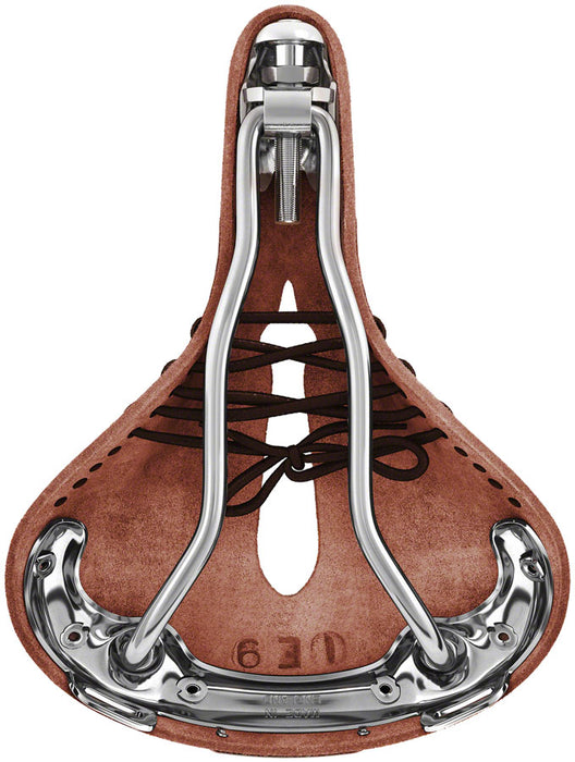 Brooks B17 Carved Saddle - Steel, Antique Brown