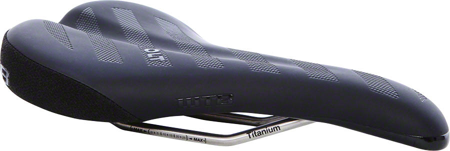 WTB Volt Team 142 Saddle: Titanium Rails Black/Gloss Black
