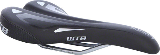 WTB Rocket Comp 142 Saddle: Steel Rails Black/Silver