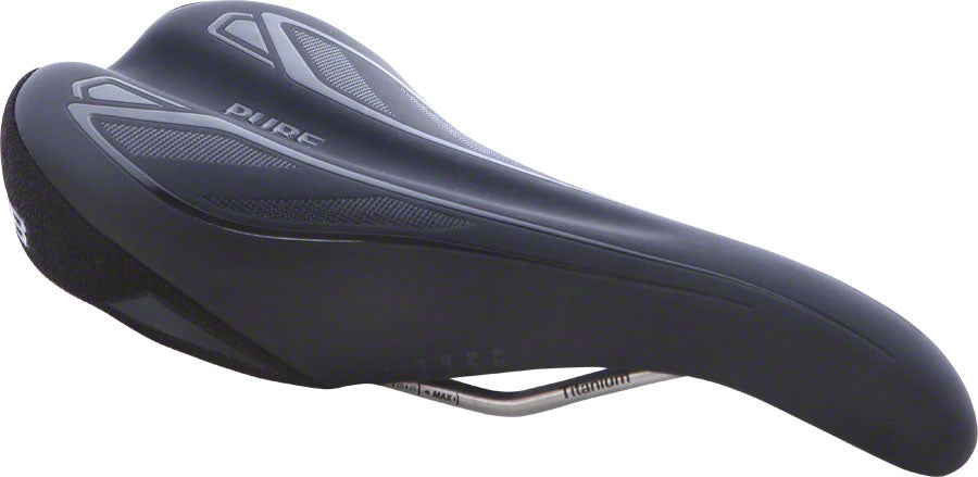 WTB Pure Team Saddle: Titanium Rails Black/Gloss Black