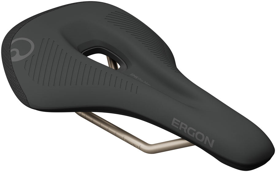 Ergon SMS Pro Saddle - TiNox SL, Black, Men's, Small/Medium