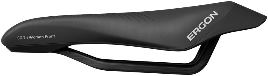 Ergon SR Tri Pro Carbon Saddle - Carbon, Black, Women's, Front