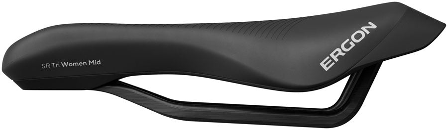 Ergon SR Tri Pro Carbon Saddle - Carbon, Black, Women's, Mid