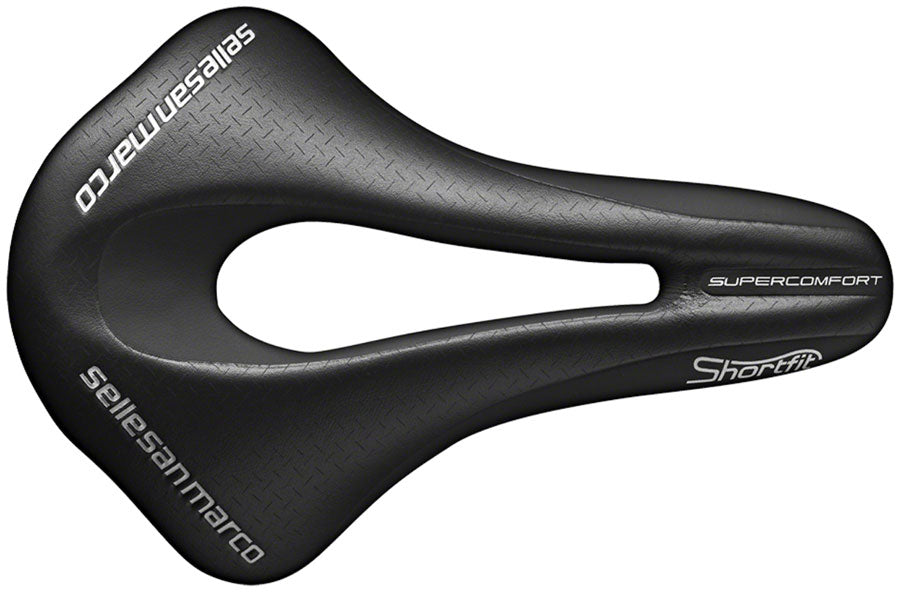 Selle San Marco Shortfit Supercomfort Open-Fit Dynamic Saddle - Manganese, Black, Men's, Wide