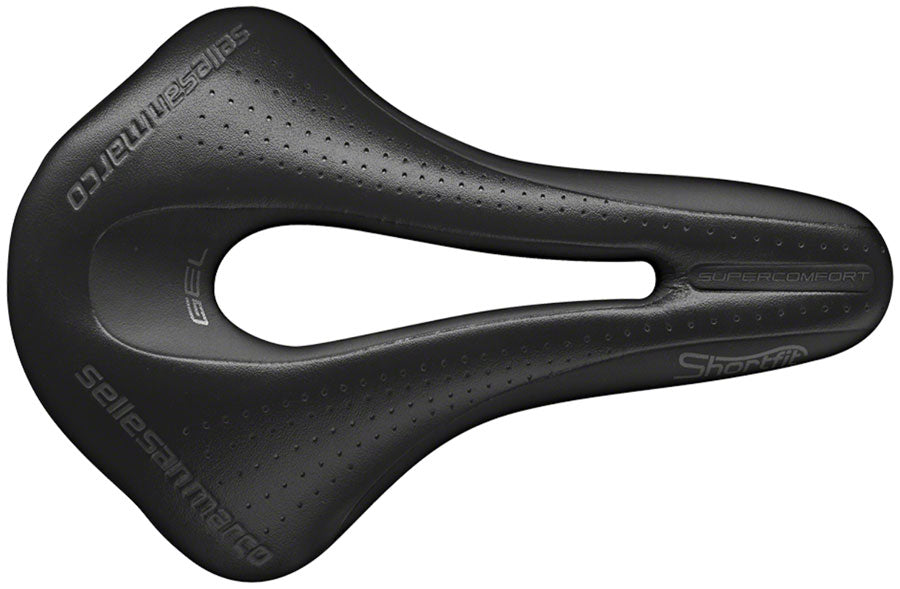 Selle San Marco Shortfit Supercomfort Open-Fit Racing Saddle - Manganese, Black, Men's, Wide