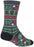 SockGuy Wool Ride Merry Crew Socks - 6", Gray/Red/Green, Large/X-Large