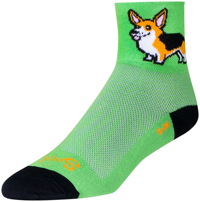 SockGuy Classic Ernie Socks - 3", Green, Small/Medium