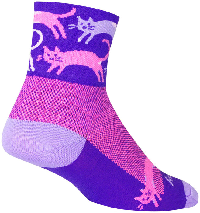 SockGuy Classic Pounce Socks - 3", Purple, Small/Medium