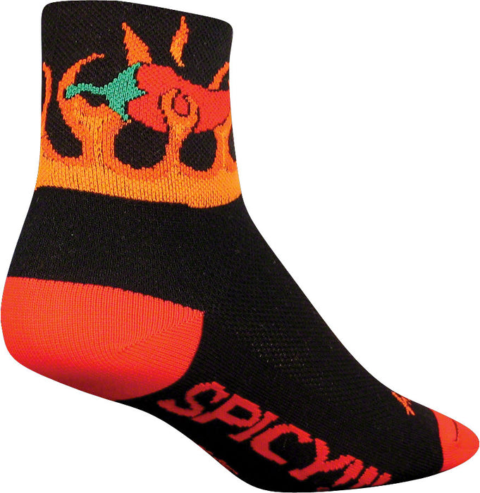 SockGuy Classic Spicy Socks - 3", Black, Large/X-Large