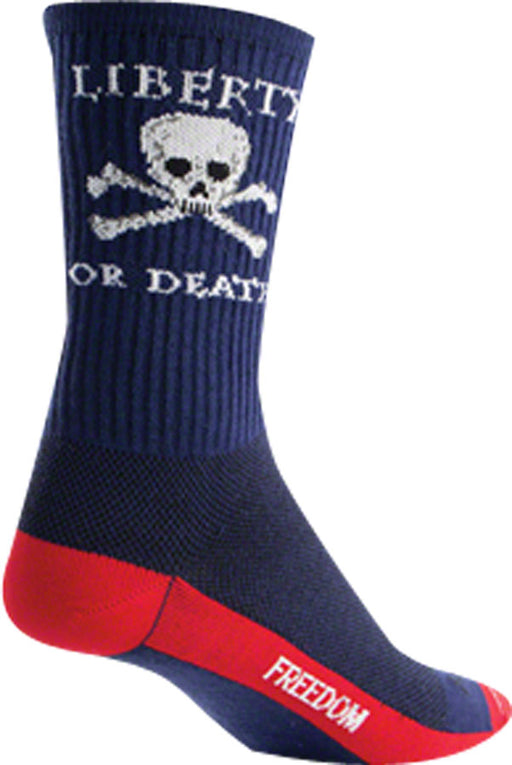SockGuy Crew Liberty or Death Socks - 6", Blue, Large/X-Large