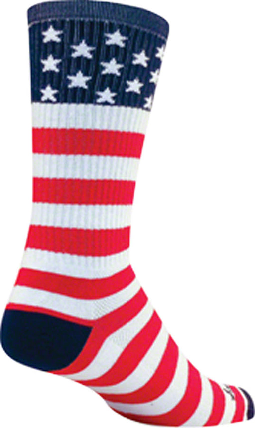 SockGuy Crew USA Flag Sock: Red/White/Blue SM/MD