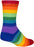 SockGuy Crew Fabulous Socks - 6", Rainbow, Large/X-Large