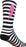 SockGuy Wool Lightning Socks - 8", Black/White, Large/X-Large