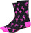 DeFeet Aireator 5" Flock Off (Black w/ Hi-Vis Pink) 9.5-11.5