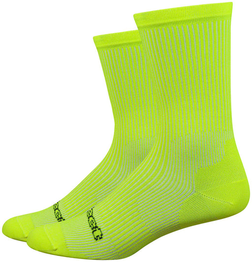 DeFeet Evo Classique 6" socks, hi-vis yellow 9.5-11.5