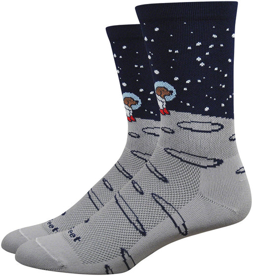 DeFeet Aireator 6" Moon Doggo Socks, Grey 12+