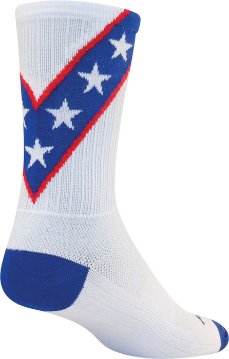 SockGuy SGX Daredevil Socks - 6", White, Small/Medium