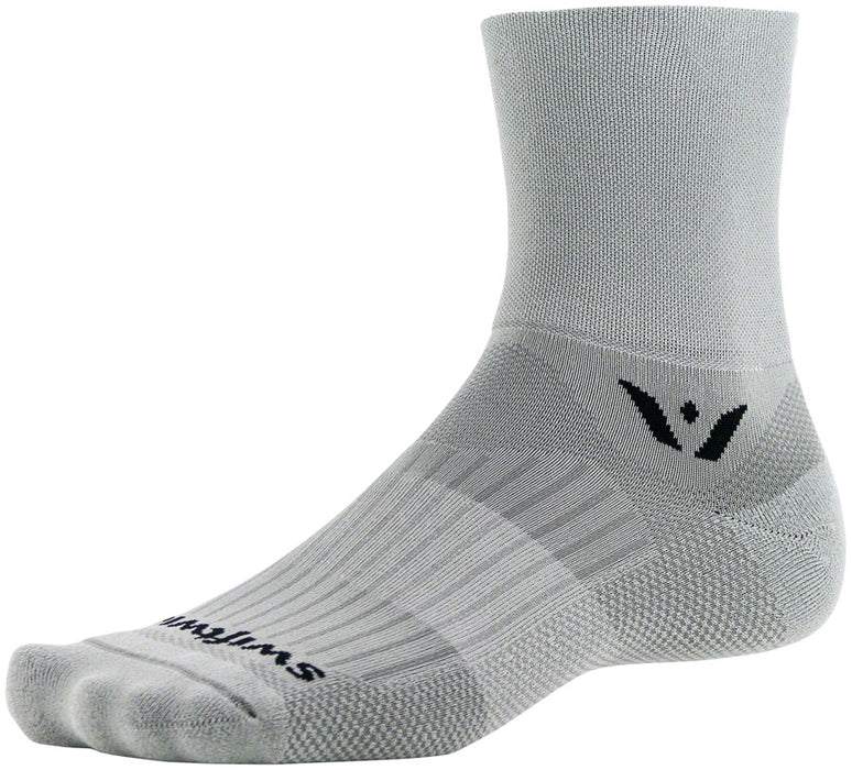 Swiftwick Aspire Four Socks - 4", Pewter, Small