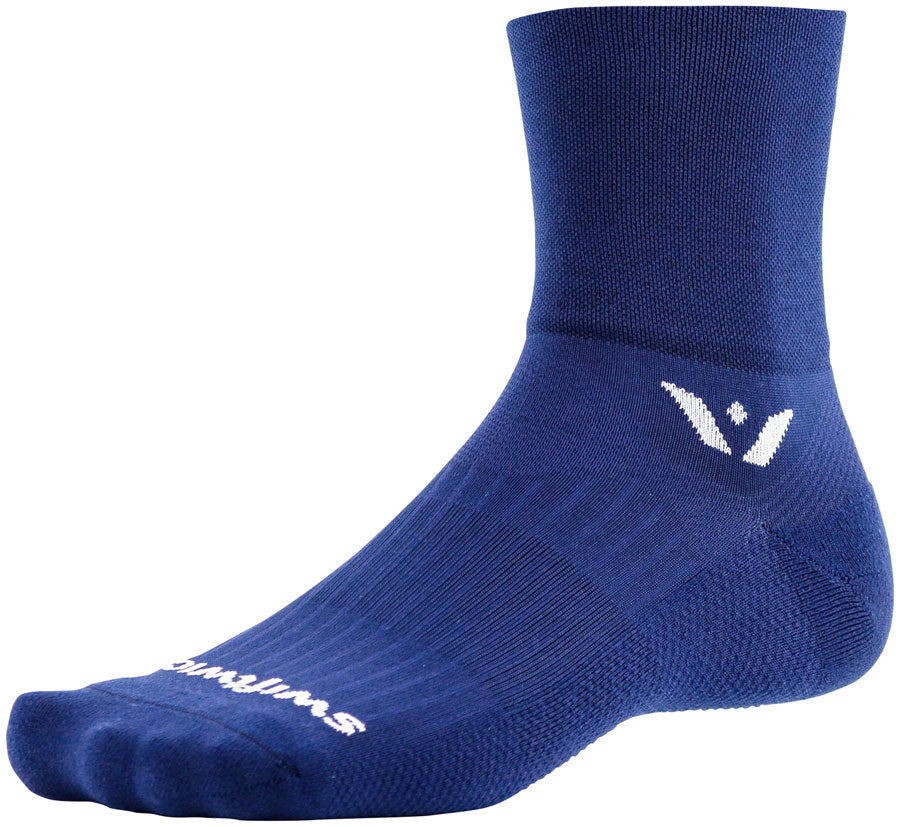 Swiftwick Aspire Four Socks - 4", Navy, Small