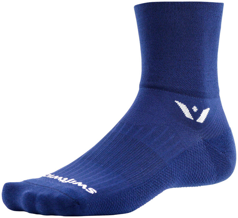 Swiftwick Aspire Four Socks - 4", Navy, Medium