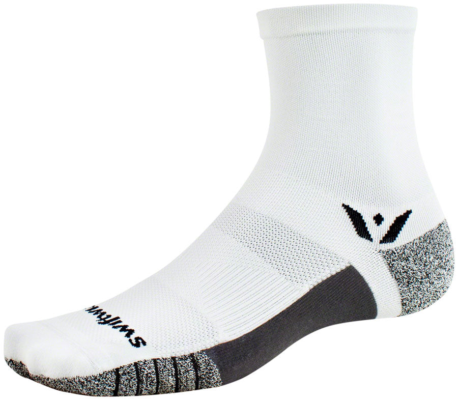 Swiftwick Flite XT Mid Crew Socks - 5", White, X-Large