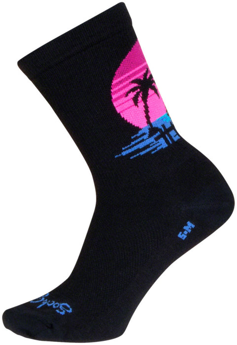 SockGuy Sunset Crew Sock - 6", Small/Medium