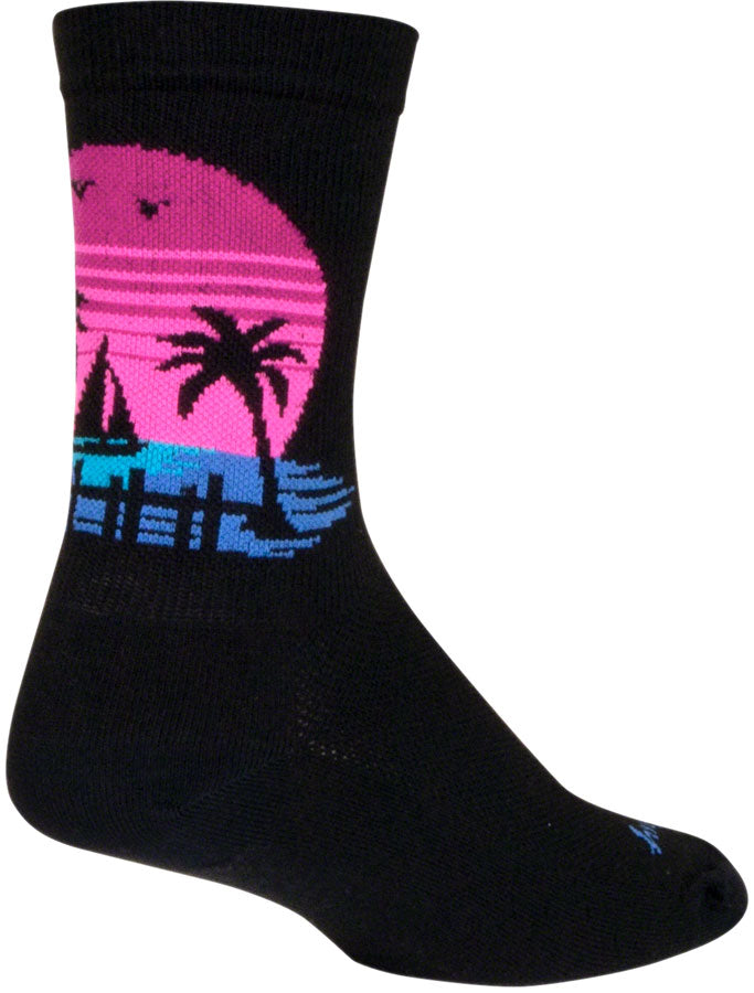 SockGuy Sunset Crew Sock - 6", Small/Medium