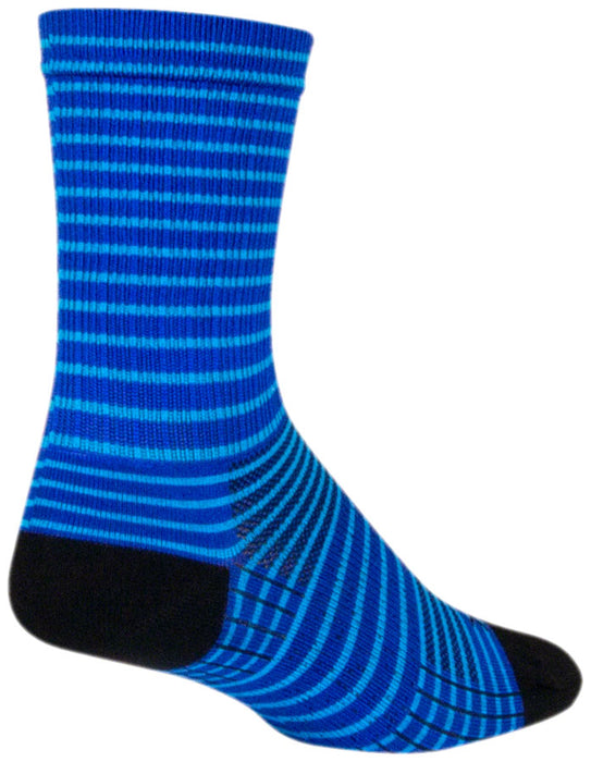 SockGuy SGX Royal Stripes Socks - 6", Royal, Large/X-Large