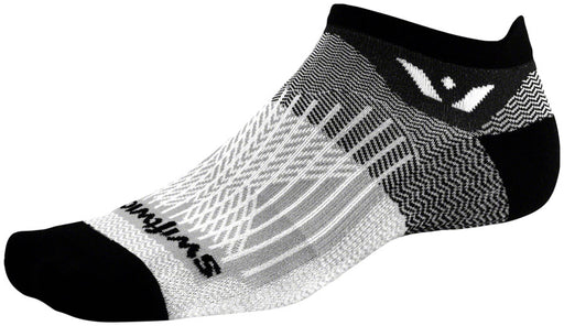 Swiftwick Aspire No Show Socks - Black Pewter, Medium