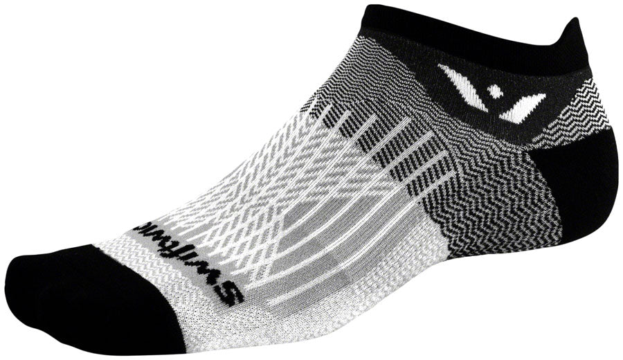 Swiftwick Aspire No Show Socks - Black Pewter, Large