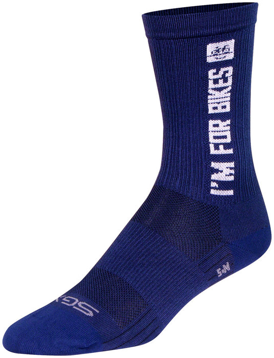 SockGuy SGX People For Bikes Socks - 7", Large/X-Large