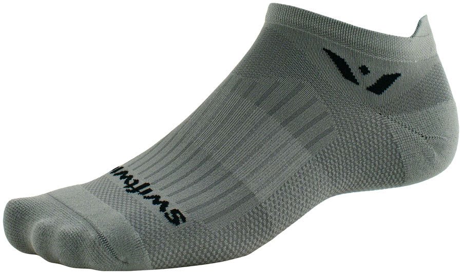 Swiftwick Aspire No Show Socks - Pewter, Large