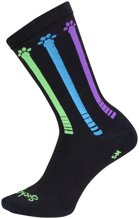 SockGuy Pawsitive Crew Socks - 6", Small/Medium