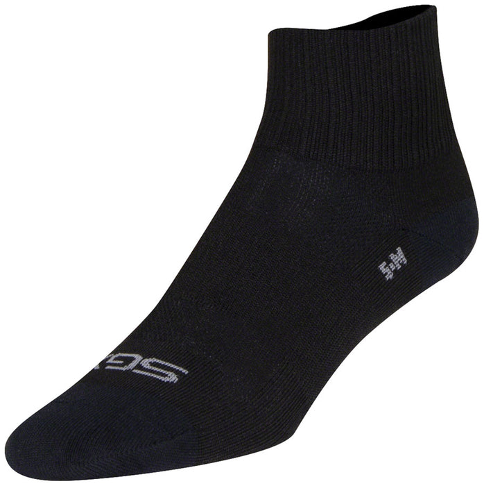SockGuy SGX Black Socks - 2.5", Small/Medium