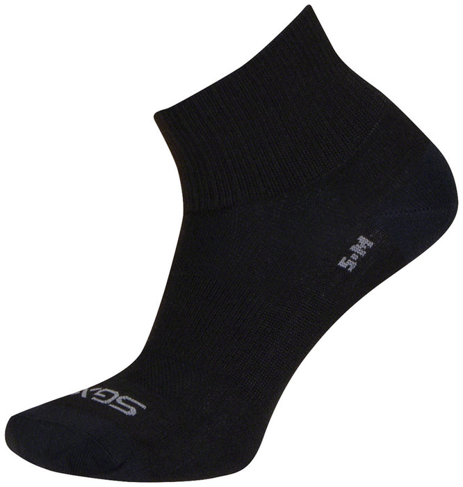 SockGuy SGX Black Socks - 2.5", Small/Medium