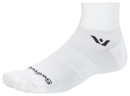 Swiftwick Aspire Quarter Crew Socks - Circuit White, Small