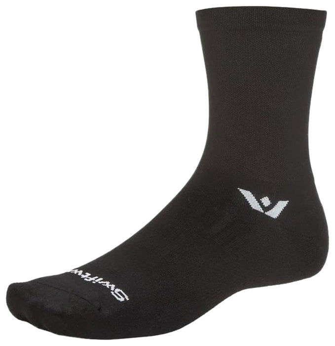 Swiftwick Aspire Mid-Crew Socks - Circuit Black, Medium