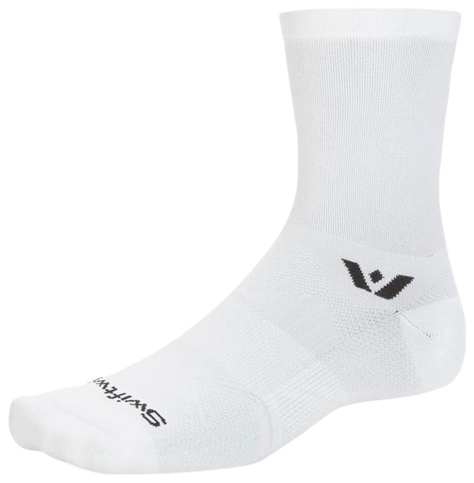 Swiftwick Aspire Mid-Crew Socks - Circuit White, Small