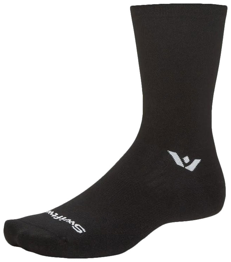 Swiftwick Aspire Crew Socks - Circuit Black, Large