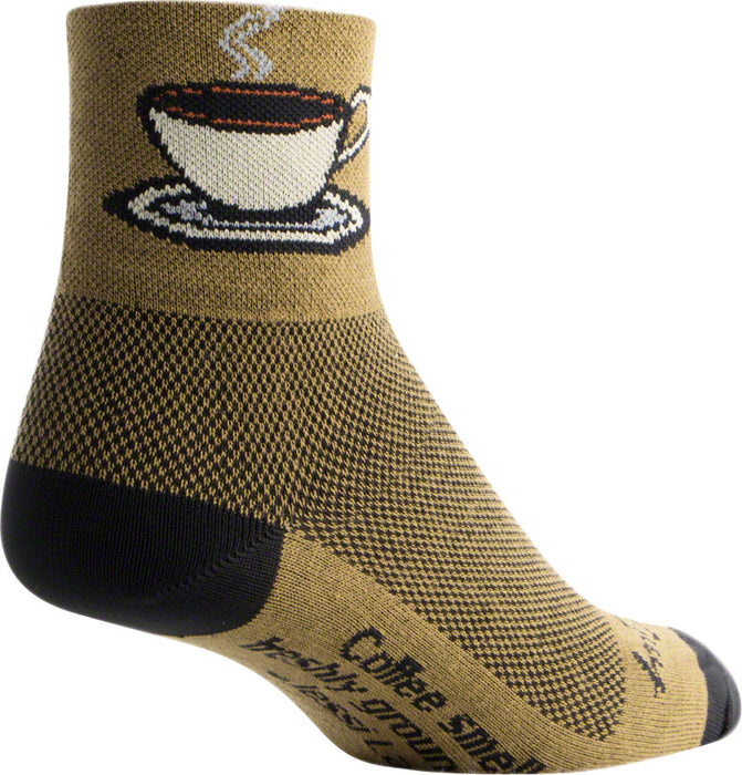 SockGuy Classic Coffee Socks - 3", Brown, Small/Medium