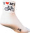 SockGuy Classic I Love My Bike Socks - 3", White, Large/X-Large