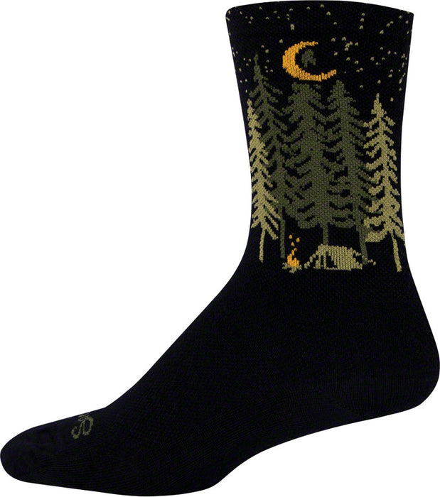 SockGuy Wool Camper Sock: Black SM/MD