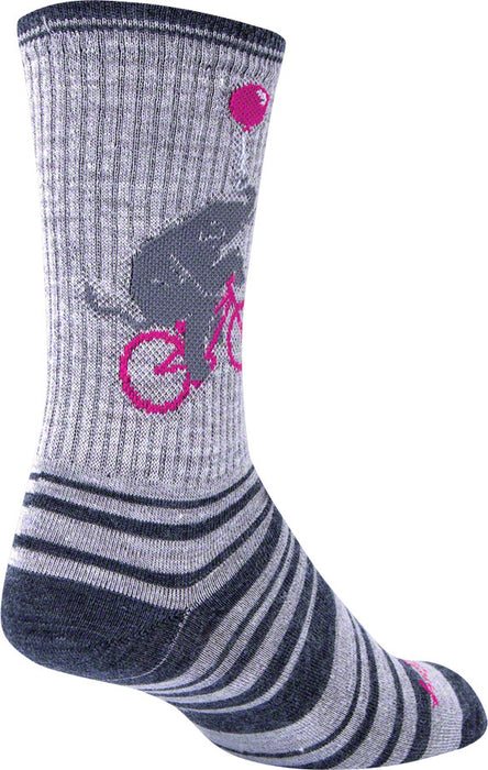 SockGuy Wool Circus Sock: Gray SM/MD