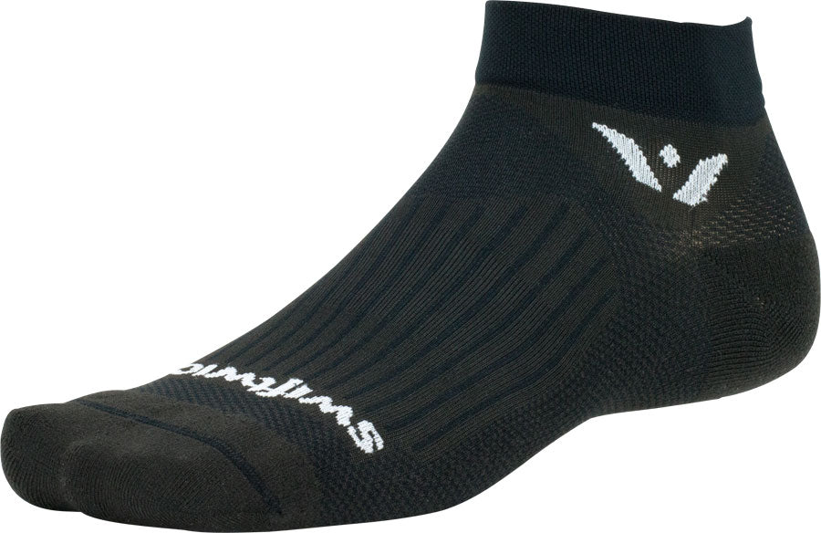 Swiftwick Aspire Ankle Socks - 1", Black, X-Large