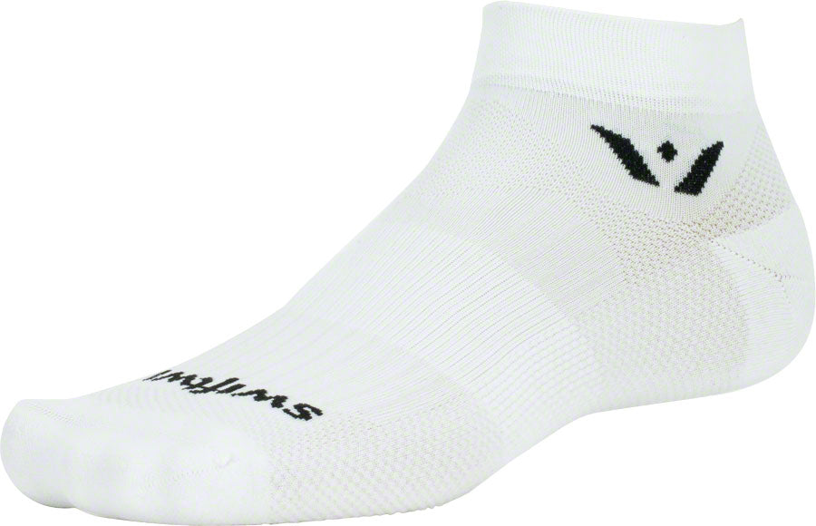 Swiftwick Aspire Ankle Socks - 1", White, Large