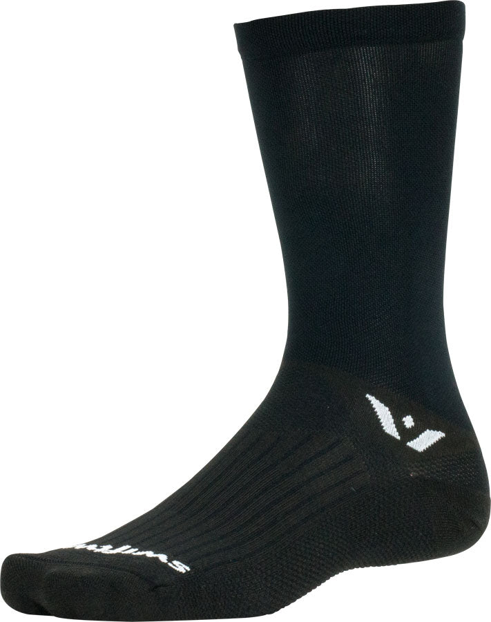 Swiftwick Aspire Crew Socks - 7", Black, X-Large